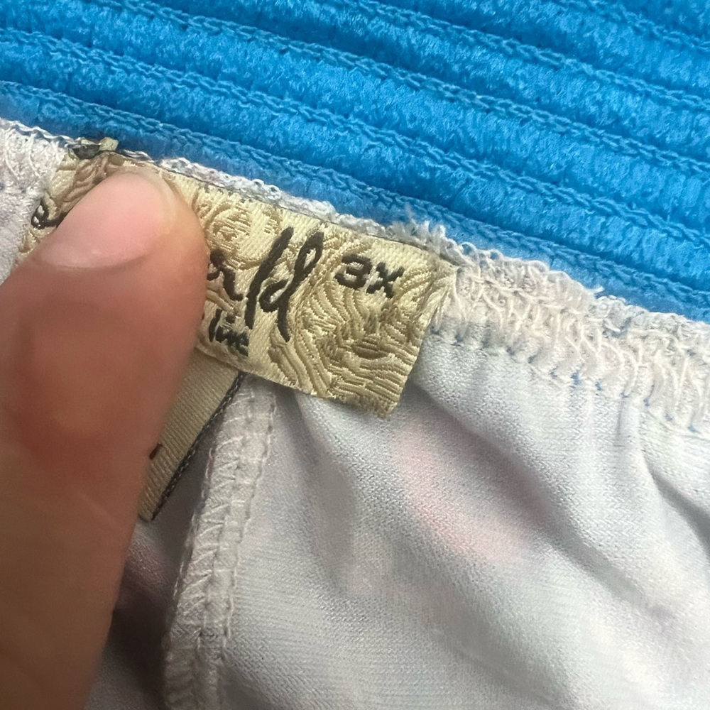 New / ONE WORLD Blue and Pink Patterned Wide-Leg Pants Plus Size 3X - Picture 4 of 11